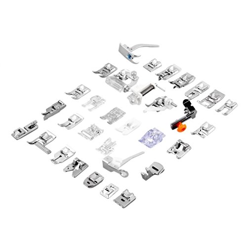 Youngine 32pcs profesional máquina de coser presser pies conjunto bajo Shank snap-on pie kit para hermano, cantante, janome, vikingo Youngine 32pcs profesional máquina de coser presser pies conjunto bajo Shank snap-on pie kit para hermano, cantante, janome, vikingo
