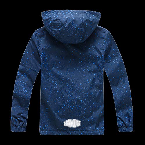 YoungSoul Chaqueta Impermeable para NiƱos - Cortavientos con Forro Polar y Capucha- Abrigo Deportivo Primavera OtoƱo, Azul Oscuro, 11-12 aƱos/150 YoungSoul Chaqueta Impermeable para NiƱos - Cortavientos con Forro Polar y Capucha- Abrigo Deportivo Primavera OtoƱo, Azul Oscuro, 11-12 aƱos/150