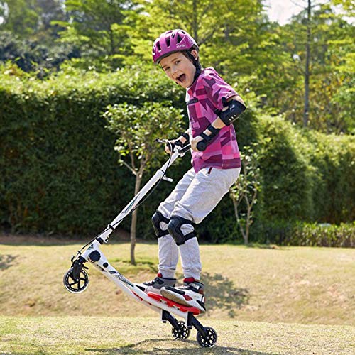 Youth ever Patinete Plegable de 3 Ruedas para Niños, Scooter de Empuje Freestyle, Patinete Infantil con PU Ruedas , Altura de Manillar Ajustable, Carga 50KG