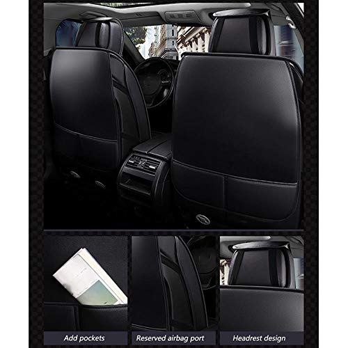 Youthus Fundas Asientos Coche Universales para Nissan Navara D22 Juke Qashqai 10 11 Tiida Leaf Fuga Altima Pulsar Rogue Cefiro Xterra Silvia Sentra Cedric, Negro Estándar