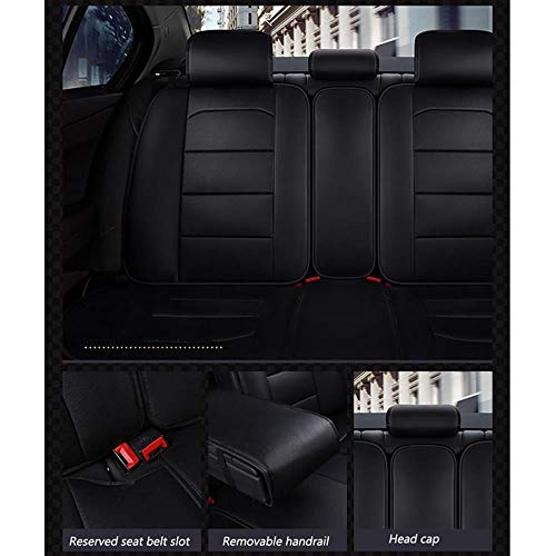 Youthus Fundas Asientos Coche Universales para Nissan Navara D22 Juke Qashqai 10 11 Tiida Leaf Fuga Altima Pulsar Rogue Cefiro Xterra Silvia Sentra Cedric, Negro Estándar