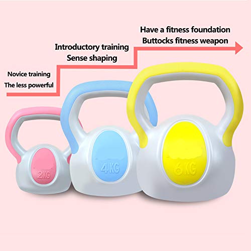 Youxiu Kettlebell Fitness Mancuernas caseras Damas Equipo de Sentadillas Entrenamiento atlético Levantamiento de Cadera Olla Mancuernas pequeñas Hombres Brazos Delgados,2kg