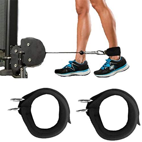 YPASDJH Correas de Tobillo Correa de Anclaje de Tobillo Deportivo Doble Anillo D Gimnasio Correa de polea Polea Levantamiento Fitness Elástico Durable para Entrenamiento en casa y Gimnasio