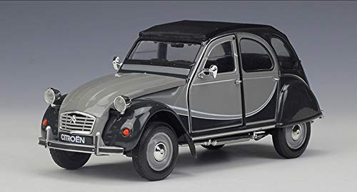 YQGOO Modelo de Coche 1: 24 Compatible con Citroen 2CV 6 Modelo de Coche de aleación de simulación de Coche clásico Charleston (Color: Gris) YQGOO Modelo de Coche 1: 24 Compatible con Citroen 2CV 6 Modelo de Coche de aleación de simulación de Coche clásico Charleston (Color: Gris)