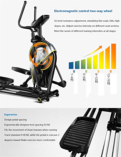 YQ&TL Bicicleta Elíptica para casa Multifuncional Cross Trainers Mini elipsómetro de magnetrón Mudo Máquina elíptica Space Walker Fitness Home