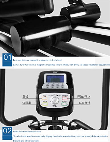 YQ&TL Bicicleta Elíptica para casa Multifuncional Cross Trainers Mini elipsómetro de magnetrón Mudo Máquina elíptica Space Walker Fitness Home YQ&TL Bicicleta Elíptica para casa Multifuncional Cross Trainers Mini elipsómetro de magnetrón Mudo Máquina elíptica Space Walker Fitness Home