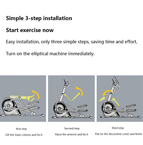 YQ&TL Bicicleta Elíptica para casa Multifuncional Máquina elíptica Home Fitness Stepper Escalador Space Walker Gym 8 segmento Manual Control magnético Resistencia