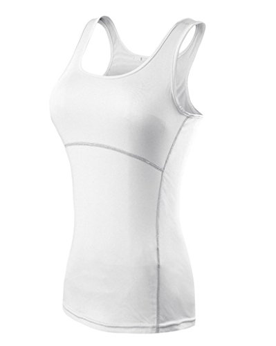 YR.Lover Pack de 3 camisetas Dry Fit, compresión, para yoga, para correr, Blusa, Mujer, color 3er Pack;Schwarz.Grau.Weiß, tamaño S