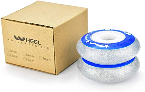 YSHUAI Ruedas luminosas para patines en línea, 4 ruedas de poliuretano flash, 82 A, ruedas de patines con luz LED de 70 mm YSHUAI Ruedas luminosas para patines en línea, 4 ruedas de poliuretano flash, 82 A, ruedas de patines con luz LED de 70 mm