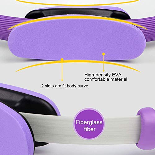 YSMOTO Círculo de pilates – Anillo de tonificación de pilates de doble agarre suave para fitness, ejercicio,esculpir fuerza y flexibilidad para tonificar todo el cuerpo, yoga y entrenamient, morado YSMOTO Círculo de pilates – Anillo de tonificación de pilates de doble agarre suave para fitness, ejercicio,esculpir fuerza y flexibilidad para tonificar todo el cuerpo, yoga y entrenamient, morado