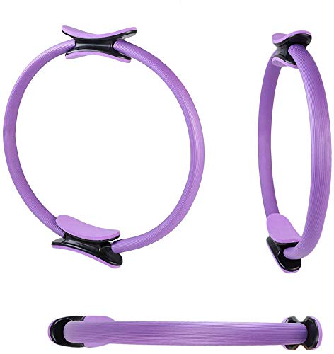 YSMOTO Círculo de pilates – Anillo de tonificación de pilates de doble agarre suave para fitness, ejercicio,esculpir fuerza y flexibilidad para tonificar todo el cuerpo, yoga y entrenamient, morado