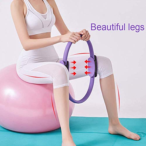 YSMOTO Círculo de pilates – Anillo de tonificación de pilates de doble agarre suave para fitness, ejercicio,esculpir fuerza y flexibilidad para tonificar todo el cuerpo, yoga y entrenamient, morado YSMOTO Círculo de pilates – Anillo de tonificación de pilates de doble agarre suave para fitness, ejercicio,esculpir fuerza y flexibilidad para tonificar todo el cuerpo, yoga y entrenamient, morado