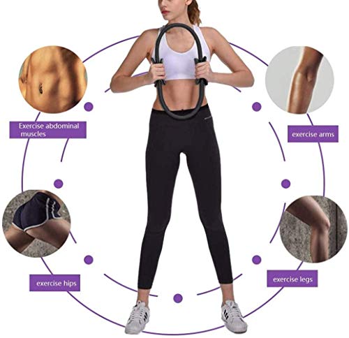 YSMOTO Círculo de pilates – Anillo de tonificación de pilates de doble agarre suave para fitness, ejercicio,esculpir fuerza y flexibilidad para tonificar todo el cuerpo, yoga y entrenamient, morado