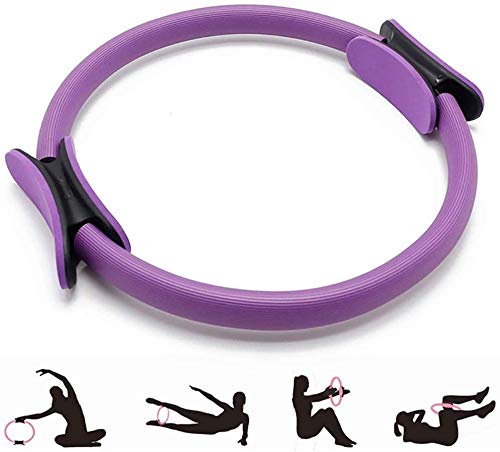 YSMOTO Círculo de pilates – Anillo de tonificación de pilates de doble agarre suave para fitness, ejercicio,esculpir fuerza y flexibilidad para tonificar todo el cuerpo, yoga y entrenamient, morado
