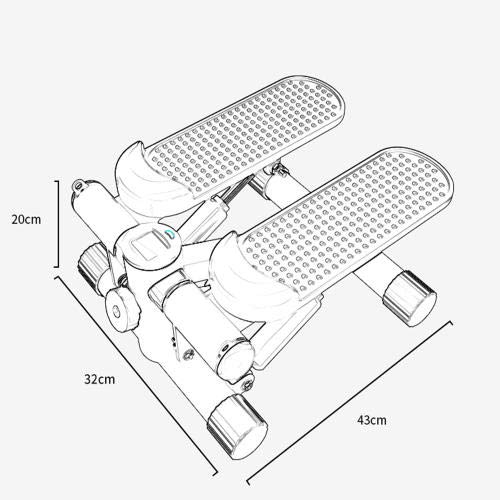 YSYSZYN Stepper Cardio Fitness, Mini Stepper, Ejercicio Aparatos para Hacer Ejercicio en Casa, Up-Down Stepper con Pantalla LED y Cuerdas de Resistencia, Carga máxima -150KG
