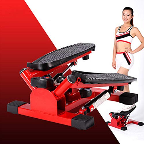 YSYSZYN Stepper，Bicicletas de Ejercicio para Uso doméstico, Mini Pedal de Paso a Paso, Ejercicio en casa, Monitor LCD, Pedal de Interior, Bicicleta estática-Rosado