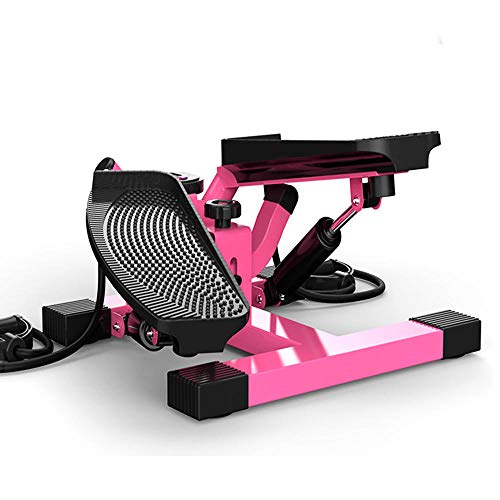 YSYSZYN Stepper，Bicicletas de Ejercicio para Uso doméstico, Mini Pedal de Paso a Paso, Ejercicio en casa, Monitor LCD, Pedal de Interior, Bicicleta estática-Rosado