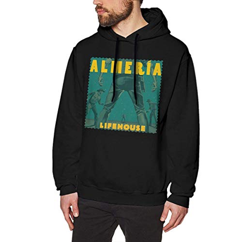 Ytdbh Sudadera con Capucha Hombre, Lifehouse Almeria Men's Hooded Sweatshirt Black