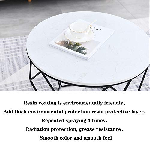 YTSFT Moderna Sala De Estar Mesa Mesa De Centro Mármol Hogar Hierro Forjado Mueble para Sofá Mesa Redonda Baja para Dormitorio Moda Diseño-Blanco Negro_Diámetro 50 Cm De Alto 45 Cm YTSFT Moderna Sala De Estar Mesa Mesa De Centro Mármol Hogar Hierro Forjado Mueble para Sofá Mesa Redonda Baja para Dormitorio Moda Diseño-Blanco Negro_Diámetro 50 Cm De Alto 45 Cm