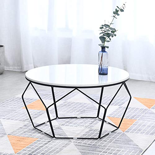 YTSFT Moderna Sala De Estar Mesa Mesa De Centro Mármol Hogar Hierro Forjado Mueble para Sofá Mesa Redonda Baja para Dormitorio Moda Diseño-Blanco Negro_Diámetro 50 Cm De Alto 45 Cm YTSFT Moderna Sala De Estar Mesa Mesa De Centro Mármol Hogar Hierro Forjado Mueble para Sofá Mesa Redonda Baja para Dormitorio Moda Diseño-Blanco Negro_Diámetro 50 Cm De Alto 45 Cm