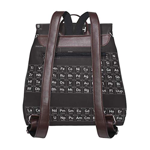 Yuanmeiju Mochila de Cuero Rucksack Periodic Table of The Elements Daypack Bags for Girls Boys Yuanmeiju Mochila de Cuero Rucksack Periodic Table of The Elements Daypack Bags for Girls Boys
