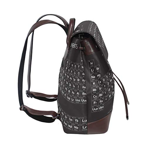 Yuanmeiju Mochila de Cuero Rucksack Periodic Table of The Elements Daypack Bags for Girls Boys Yuanmeiju Mochila de Cuero Rucksack Periodic Table of The Elements Daypack Bags for Girls Boys