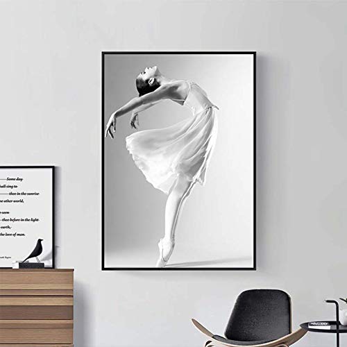 YuanMinglu Bailarina Ballet Minimalista Carteles e Impresiones nórdico Mural Arte Cartel Pintura sin Marco Pintura 60X90cm