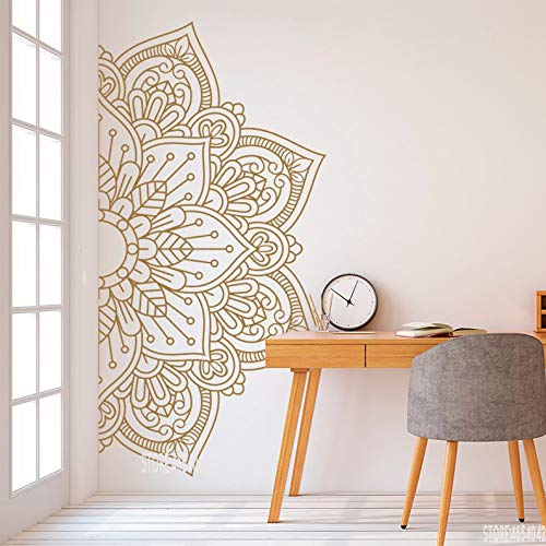 YuanMinglu Mandala Semi Vinilo Tatuajes de Pared Mandala Arte Aplique Extraíble Yoga Bohemio Dormitorio Principal Decoración Decoración 151x75cm YuanMinglu Mandala Semi Vinilo Tatuajes de Pared Mandala Arte Aplique Extraíble Yoga Bohemio Dormitorio Principal Decoración Decoración 151x75cm