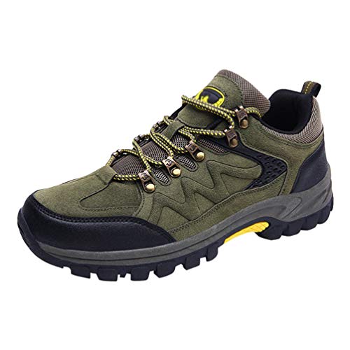 Yuanu Zapatos De Senderismo Hombres Zapatillas Ligeras De Escalada Botas De Trekking Al Aire Libre Seguro Respirable Calzado Deportivo para Correr Climbing Gimnasio Ejercito Verde 39