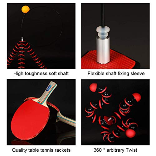 Yuany Entrenador de Tenis de Mesa Entrenador de Rebote de Tenis de Mesa Altura Ajustable elástica Soft Shaft Base Variable para niños Adultos Juego en Interiores o Exteriores Yuany Entrenador de Tenis de Mesa Entrenador de Rebote de Tenis de Mesa Altura Ajustable elástica Soft Shaft Base Variable para niños Adultos Juego en Interiores o Exteriores