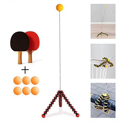 Yuany Entrenador de Tenis de Mesa Entrenador de Rebote de Tenis de Mesa Altura Ajustable elástica Soft Shaft Base Variable para niños Adultos Juego en Interiores o Exteriores Yuany Entrenador de Tenis de Mesa Entrenador de Rebote de Tenis de Mesa Altura Ajustable elástica Soft Shaft Base Variable para niños Adultos Juego en Interiores o Exteriores