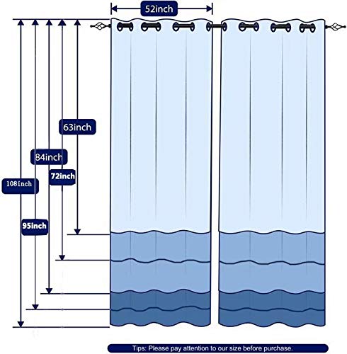 YUAZHOQI - Cortina de ventana, diseño náutico, color azul marino y blanco, diseño de marinero, diseño geométrico, impresión artística, 132 x 241 cm, para sala de estar, color morado