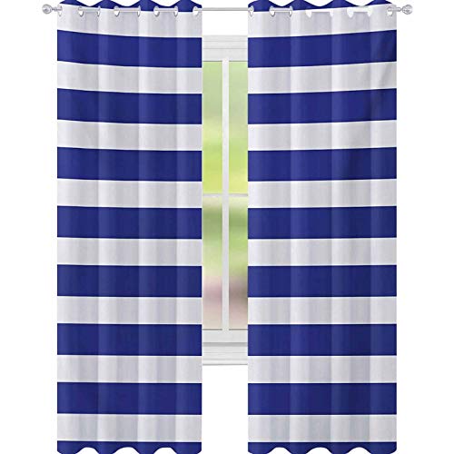 YUAZHOQI - Cortina de ventana, diseño náutico, color azul marino y blanco, diseño de marinero, diseño geométrico, impresión artística, 132 x 241 cm, para sala de estar, color morado YUAZHOQI - Cortina de ventana, diseño náutico, color azul marino y blanco, diseño de marinero, diseño geométrico, impresión artística, 132 x 241 cm, para sala de estar, color morado