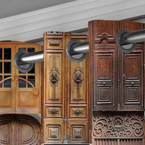 YUAZHOQI - Cortinas térmicas para puerta de patio, rústica, puertas de Valencia España, 52 x 84 pulgadas, cortina de sombreado completo para puerta de patio (1 panel)