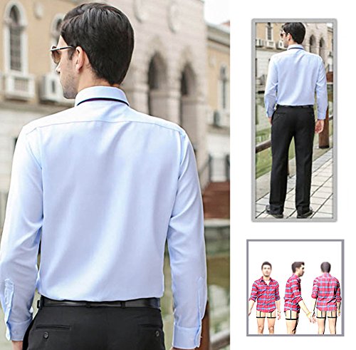 Yuccer Estancia de la camisa de los hombres, ligas Ligas con abrazaderas de bloqueo antideslizantes para militares, policía (Black B, 1 pair) Yuccer Estancia de la camisa de los hombres, ligas Ligas con abrazaderas de bloqueo antideslizantes para militares, policía (Black B, 1 pair)