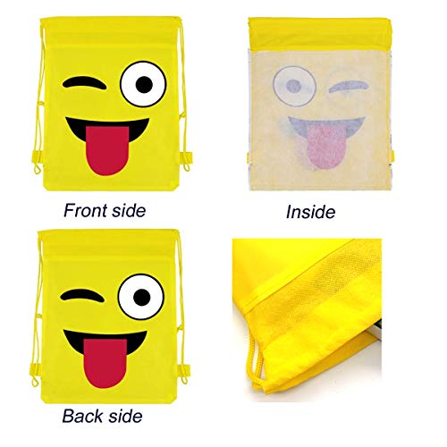 YuChiSX Emoji Bolsas de Cuerdas,10 Piezas Bolsa de Gimnasio Emoji,Emoji Mochilas Petates Infantiles para niños y niñas Cumpleaños Regalos Invitados de Bodas Comuniones YuChiSX Emoji Bolsas de Cuerdas,10 Piezas Bolsa de Gimnasio Emoji,Emoji Mochilas Petates Infantiles para niños y niñas Cumpleaños Regalos Invitados de Bodas Comuniones