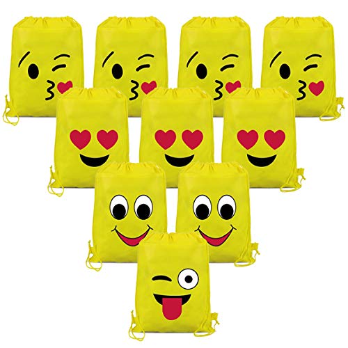 YuChiSX Emoji Bolsas de Cuerdas,10 Piezas Bolsa de Gimnasio Emoji,Emoji Mochilas Petates Infantiles para niños y niñas Cumpleaños Regalos Invitados de Bodas Comuniones YuChiSX Emoji Bolsas de Cuerdas,10 Piezas Bolsa de Gimnasio Emoji,Emoji Mochilas Petates Infantiles para niños y niñas Cumpleaños Regalos Invitados de Bodas Comuniones