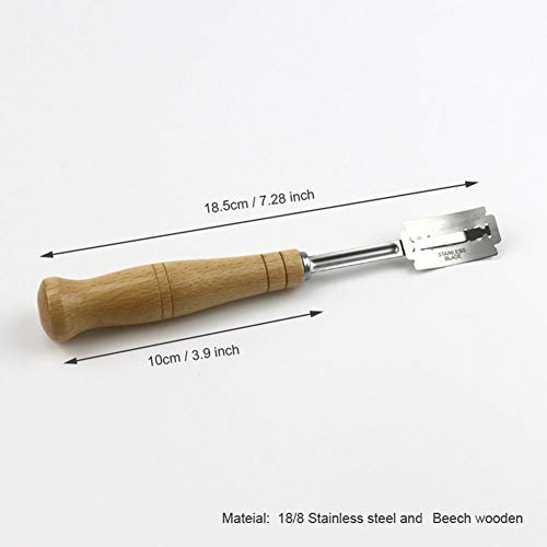 Yuciya Cortador de Pan, Cuchillo De Acero Inoxidable Con Arco Curvo, Mango de Madera Con Cuchillas de Repuesto de 5 Piezas para Cocina de Pan para Hornear De Bricolaje Yuciya Cortador de Pan, Cuchillo De Acero Inoxidable Con Arco Curvo, Mango de Madera Con Cuchillas de Repuesto de 5 Piezas para Cocina de Pan para Hornear De Bricolaje