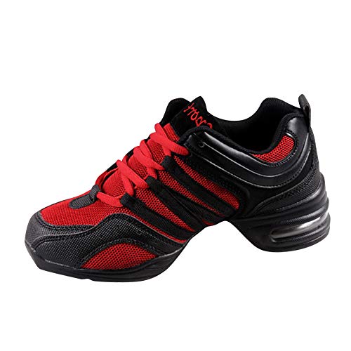 Yudesun Zapatos Aire Libre Deportes Danza Mujer - Mujeres Lona Cordones Suela de Goma Zapatillas Practicidad Running Sneaker Jazz Contemporáneo Baile Informal Rojo (Los Zapatos Son más pequeños) Yudesun Zapatos Aire Libre Deportes Danza Mujer - Mujeres Lona Cordones Suela de Goma Zapatillas Practicidad Running Sneaker Jazz Contemporáneo Baile Informal Rojo (Los Zapatos Son más pequeños)
