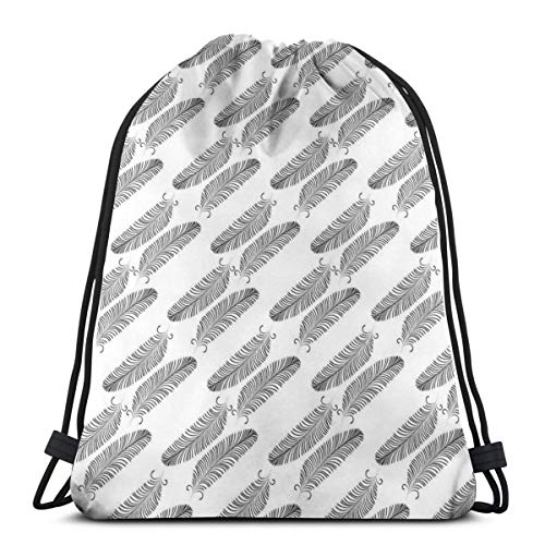 YUDILINSA Mochila con Cordón Mochila Bolsa Bolsa de Gimnasio,Plumaje Exótico Espiritual Nativo Americano Clásico Boho Artístico Simbolismo Patrón,Bolsa de Kit de Saco de Gimnasia Bolsa YUDILINSA Mochila con Cordón Mochila Bolsa Bolsa de Gimnasio,Plumaje Exótico Espiritual Nativo Americano Clásico Boho Artístico Simbolismo Patrón,Bolsa de Kit de Saco de Gimnasia Bolsa
