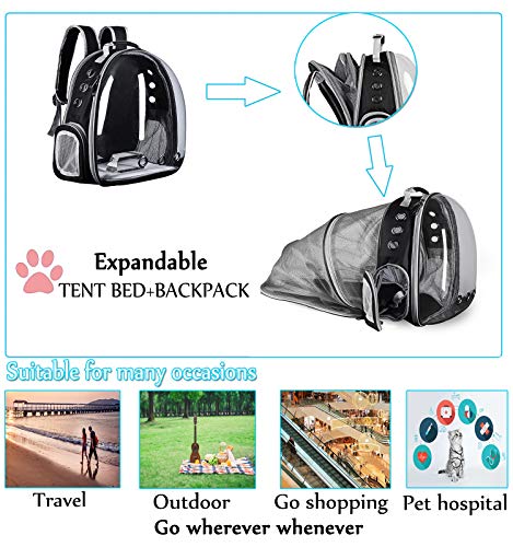 YUDOXN Mochila para Mascota,Mochila Gato y Mochila para Perros. Mochila portátil para Transportar para Gato y Perro pequeño,diseño de cápsula Espacial, para automóvil/Compras/al Aire Libre.