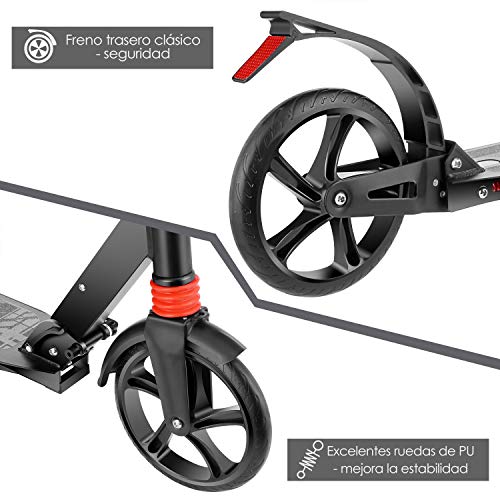 YUEBO Patinete Plegable de 2 Ruedas City Scooter para Niños y Adultos con Manillar Altura Ajustable YUEBO Patinete Plegable de 2 Ruedas City Scooter para Niños y Adultos con Manillar Altura Ajustable