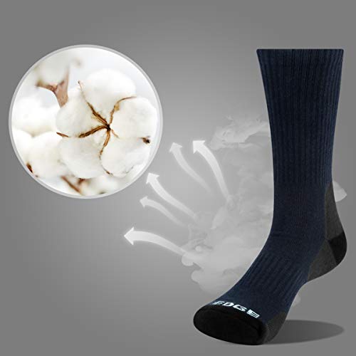 YUEDGE 3 Pares de Algodón Cushion Crew Calcetines Senderismo Caminar Deportes Atléticos Calcetines para Hombres (L) YUEDGE 3 Pares de Algodón Cushion Crew Calcetines Senderismo Caminar Deportes Atléticos Calcetines para Hombres (L)