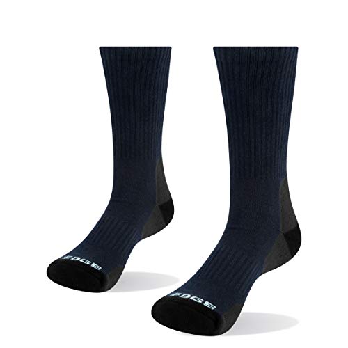 YUEDGE 3 Pares de Algodón Cushion Crew Calcetines Senderismo Caminar Deportes Atléticos Calcetines para Hombres (L)