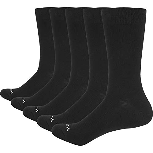 YUEDGE 5 Pares Casuales de Algodón para Hombres Calcetines Transpirables Calcetines de Trabajo (L)