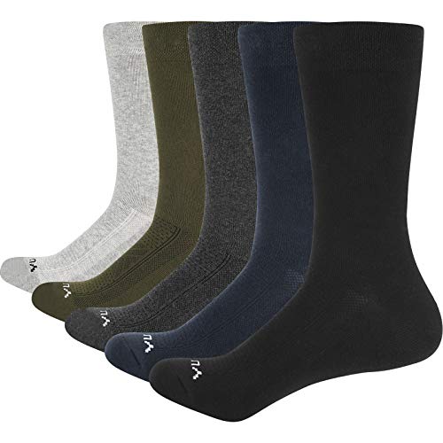 YUEDGE 5 Pares Casuales de Algodón para Hombres Calcetines Transpirables Calcetines de Trabajo (XL)