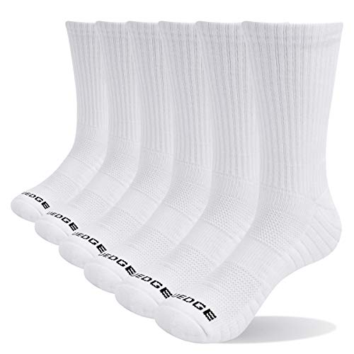 YUEDGE 6 Pares de Algodón Cushion Crew Calcetines Entrenamiento Senderismo Caminar Deportes Atléticos Calcetines para Hombres y Mujeres (L) YUEDGE 6 Pares de Algodón Cushion Crew Calcetines Entrenamiento Senderismo Caminar Deportes Atléticos Calcetines para Hombres y Mujeres (L)