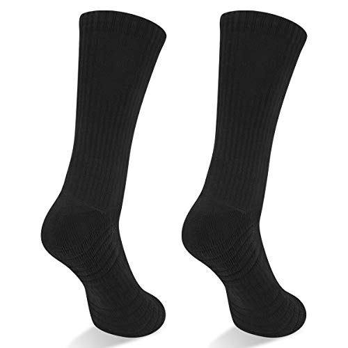 YUEDGE 6 Pares de Algodón Cushion Crew Calcetines Entrenamiento Senderismo Caminar Deportes Atléticos Calcetines para Hombres y Mujeres (L) YUEDGE 6 Pares de Algodón Cushion Crew Calcetines Entrenamiento Senderismo Caminar Deportes Atléticos Calcetines para Hombres y Mujeres (L)