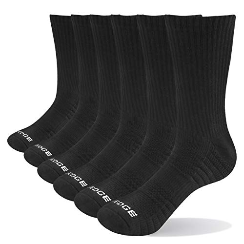YUEDGE 6 Pares de Algodón Cushion Crew Calcetines Entrenamiento Senderismo Caminar Deportes Atléticos Calcetines para Hombres y Mujeres (L) YUEDGE 6 Pares de Algodón Cushion Crew Calcetines Entrenamiento Senderismo Caminar Deportes Atléticos Calcetines para Hombres y Mujeres (L)