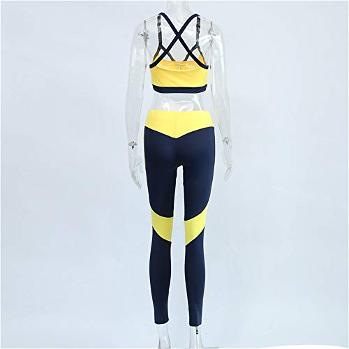 Yuefensu Traje de Entrenamiento de Yoga Juego de Ropa Deportiva de Yoga for Mujer Back Cross Sling Moda Casual Nylon Sportswear Deportes para Mujeres Gimnasio Yoga Running Fitnes Yuefensu Traje de Entrenamiento de Yoga Juego de Ropa Deportiva de Yoga for Mujer Back Cross Sling Moda Casual Nylon Sportswear Deportes para Mujeres Gimnasio Yoga Running Fitnes